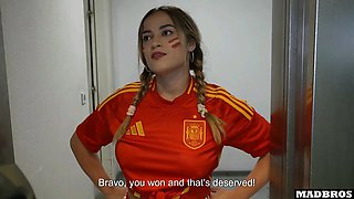 Big Ass Spanish Supporter Fucked Anal And DP In Parking Lot After Soccer Match !!!