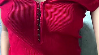 A college student undresses for her professor. They catch her in the act.