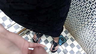A Man Who Is Shy About Sex In The Public Toilet