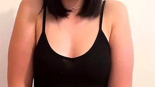 Small titted babe toys her pussy on webcam