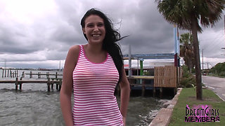 Bella Bares Her Huge Tits and More Around Tampa