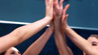 Girlsway - straight best friends turn lezzies after cursed by a email! hard sweaty masturbating & scissoring