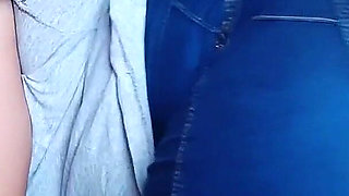 Ebony Chubby Girl Farting in Tight Jeans
