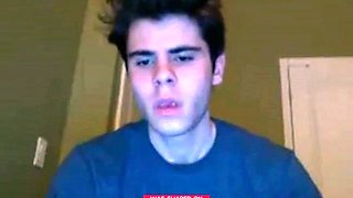 Twink Flashes Cock on Webcam