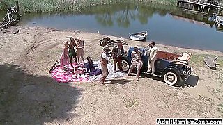 Bobbi Starr, Dylan Ryder, Julia Ann And Natasha Marley Outdoor Orgy