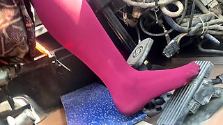 Asian Car Fettish Girl - I Did Warmup The Bus Before