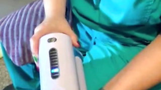 Sperm bank nurse in New York uses a matching to collect my cum