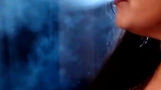 Nighttime Goth Girl Smoke Break