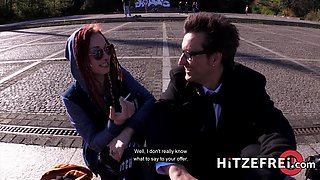 JezziCat gets picked up on the street and fucked at the photo studio - Hitzefrei