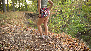 A girl Flashes Full Back Panties Outdoors Upskrt Fantasy