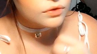 Jessy funny amateur teen brunette toying
