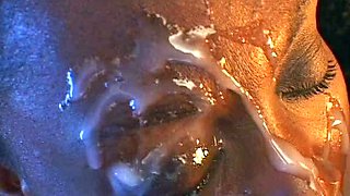 Interracial fucking and deep throat blowjob on sofa in hd