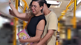 Slutty Student Gets Cumshot on the Bus
