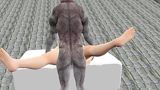 Alien Monster Hard Fucking with Bick Dick