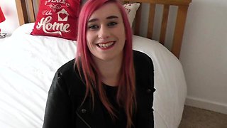 Milf in glasses giving hot handjob pov
