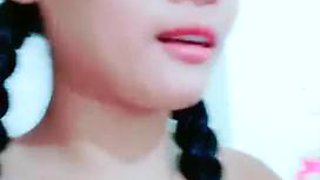 A girl with big white breasts with two braids had oral sex. She rode her sister and came to play together. She was very tempting and liked. Dont miss it.
