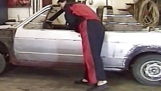 Car mechanic big ass fucking...cum in mouth