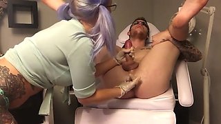 doctors visit leads to teen nurse rimming, edging and prostate milking