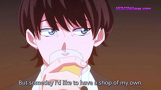 Bathroom sex - Ryota fucks Kanade under the shower