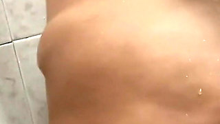 Chubby Latina Teasing in the Shower with Her Big Ass and Big Soapy Tits
