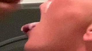 Up Close Drenched in Sperm Submissive Massive Facial
