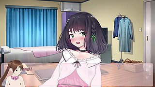 Vtuber roleplay with a cute voice in an uncensored hentai cartoon