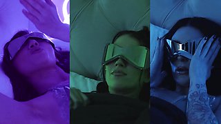 Enjoy the way they share a sofa having a really nasty orgy there