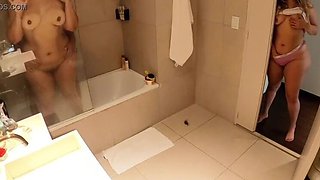 Watching My Best Friend and Her Boyfriend in the Shower - Sunny Lane Gets Naughty