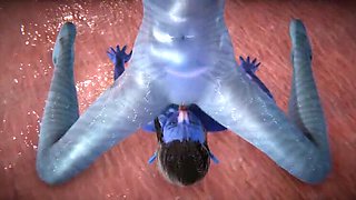 Neytiri Futa Creampie - Avatar Blue Alien Sex in 3D