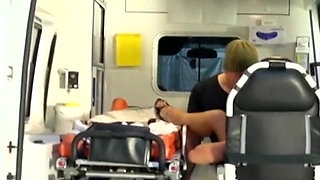 Sexy natural nurse gets fucked in the hospital car
