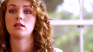 Stranded blonde teen with big boobs needs a c