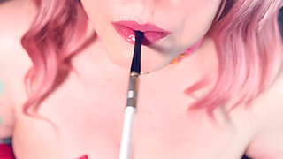 Your Smoking Fetish Queen, Tina Snua Smokes A Slim Cigarette In A Holder Wearing Latex Gloves & Playing With My Tits