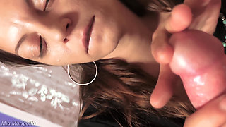 Amateur Couple Blowjob - Husband Films Wife While She Teases His Cock