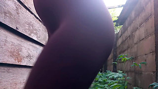 Bending Over Striptease Pissing Outdoors Rubbing My Tight Pussy