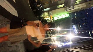 Amateur asian toys ass with dildo