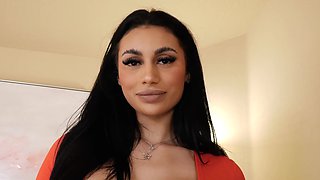 The couple fucked in reverse cowgirl with long-haired brunette Ariana Star