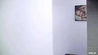 Sneaky Karolina's natural tits porn