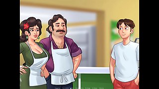 Summertime, classmate, 2d cartoon