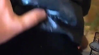 Milfycalla- a Lot of Cum on My Black Down Jacket and Black Leather Leggings 216