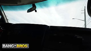 Bangbros - college hotty Annie Archer boards the pound bus and gets banged for the right price