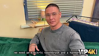 Blonde MILF Teacher Fucks 2 Students in Hot Threesome - Anal & Stockings