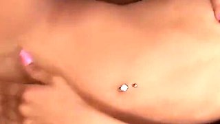 Very sexy brunette girl fucked by a male with an athletic body