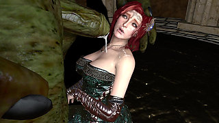 Triss Merigold Fucked and Bred by Giant Green Orc