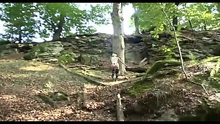 Slave Exhibition in the Countryside for a Slave Girl in Sexy Latex Lingerie