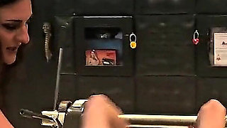 Ladyzara Harsh Handjob CBT with Kali Spikes Ball Slapping Facesitting Assworship on the Rack Part 1