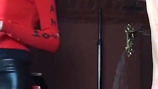 Red domina - slap slave