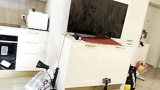 Glamour wench at short skirt porn