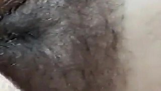 Look at My Big Hairy Pussy Before and After Taking Cock and Being Licked
