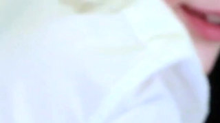 British 18 year old in uniform works a butt plug in to her ass
