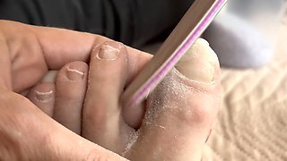 All Natural Long Toe Nail Fetish Video Closeup Toes Foot Feet